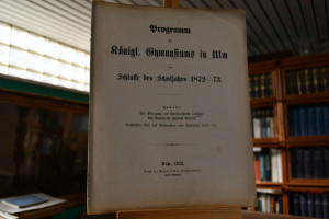 Programm des Königl. Gymnasiums in Ulm zum Schl...