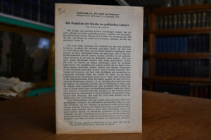 Die Funktion der Kirche im politischen Leben.