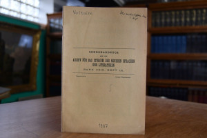 Voltaire als Ästhetiker und Literarkritiker.