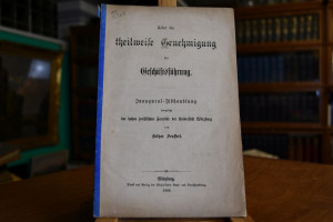 Ueber die theilweise Genehmigung der Geschäftsf...