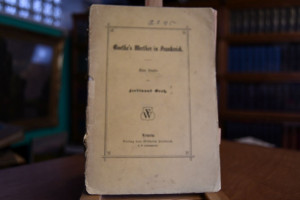 Goethe`s Werther in Frankreich. Eine Studie.