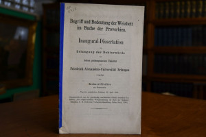 Begriff und Bedeutung der Weisheit im Buche der...