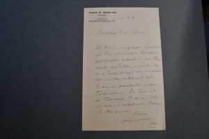 Handschriftlicher Brief des Breslauer Ophthalmo...