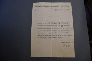 Einseitiger, unterschriebener, maschinenschrift...