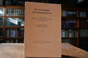 Die Grundlagen der Quantentheorie. Vortrag in d...