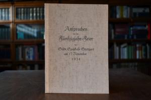 Ansprachen bei der Fünfzigjahr-Feier der Städt....