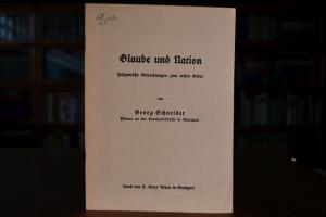 Glaube und Nation. Zeitgemäße Betrachtungen zum...