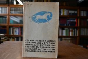 Kölner Herbst-Auktion für Vollblutpferde 1968.