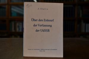 Über den Entwurf der Verfassung der Union der SSR.