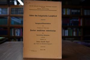 Ueber das bulgarische Landpferd.