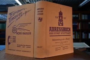 Adressbuch der Stadt Stuttgart 1957. 86. Ausgabe.