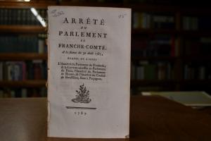 Arrete du Parlement de Franche-Comte, A la Sean...