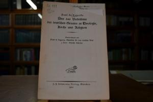 Über das Verhältnis des deutschen Staates zu Th...