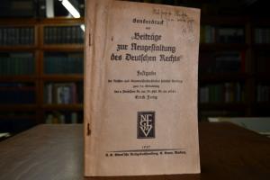 Wachstum und Schöpfung im germanischen Recht.