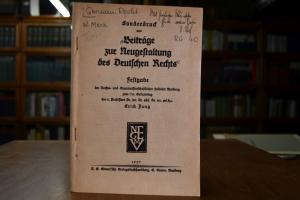 Wachstum und Schöpfung im germanischen Recht.