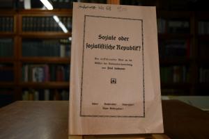 Soziale oder sozialistische Republik? Ein aufkl...
