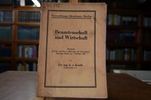 Beamtenschaft und Wirtschaft. Festrede gehalten...