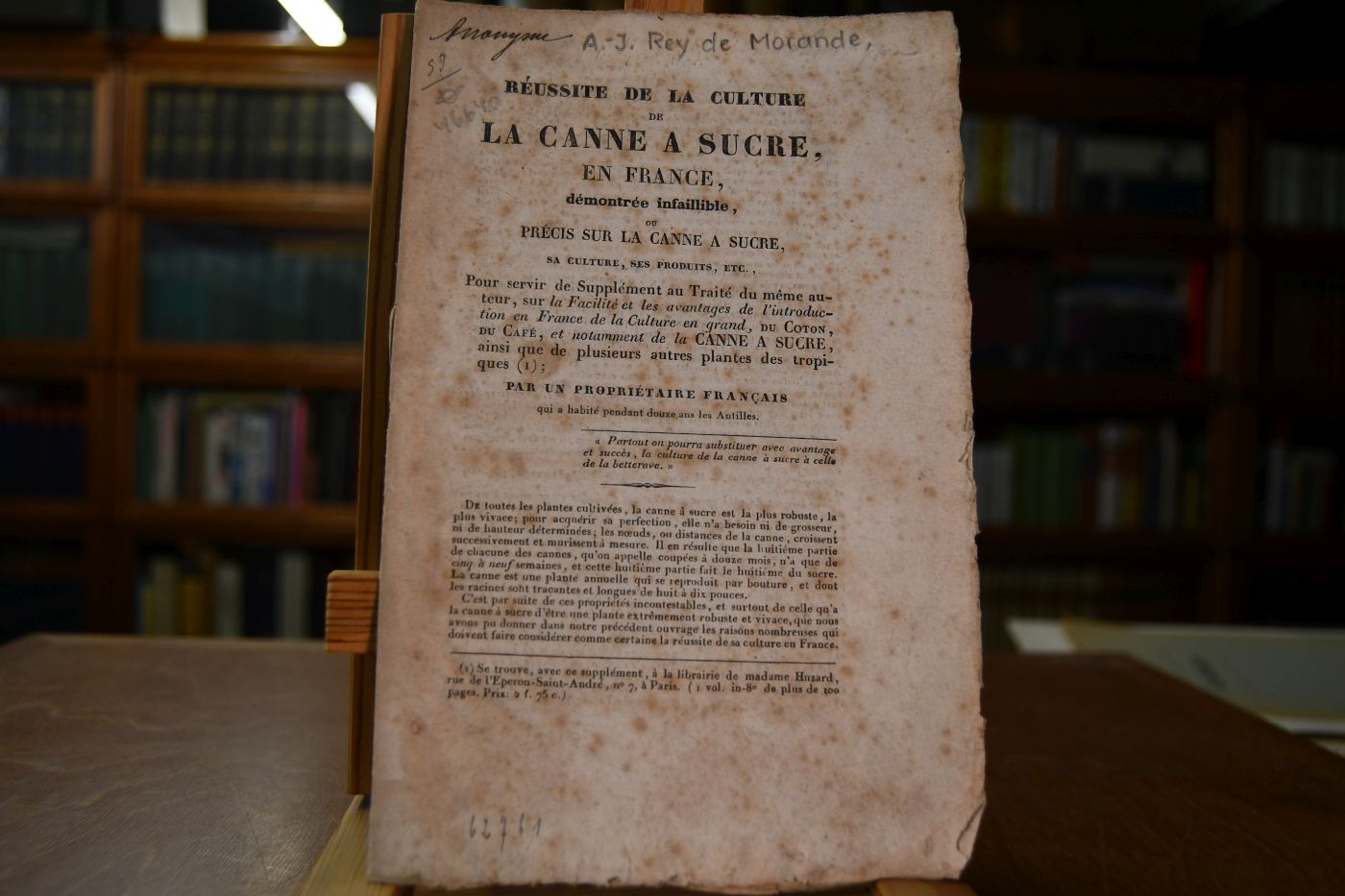 Réussite de la culture de la canne à sucre, en France, démontrée infaillible ou Précis sur la canne à sucre, sa culture, ses produits, etc. ... par un propriétaire français qui a habité pendant douze ans les Antilles