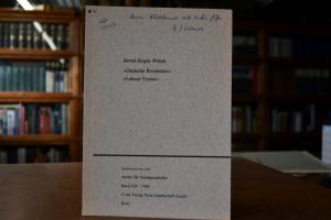 "Deutsche Revolution" - "Labour Unrest". System...