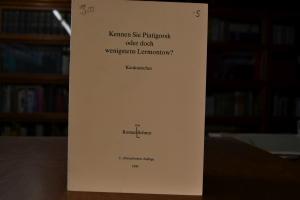 Kennen Sie Piatigorsk oder doch wenigstens Lerm...