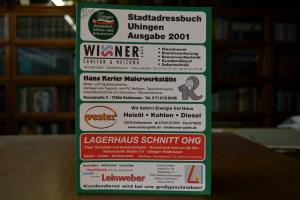 Stadtadressbuch Uhingen 2001. 8. Ausgabe.