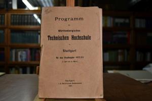 Programm der Württembergischen Technischen Hoch...