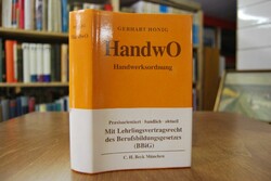 Handwerksordnung (HandwO) mit Lehrlingsvertrags...