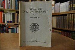 Personal- und Vorlesungs-Verzeichnis für das So...