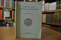 Personal- und Vorlesungs-Verzeichnis für das Wi...