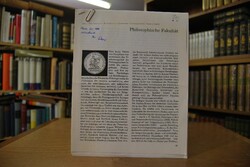 Fotokopie des Aufsatzes "Philosophische Fakultä...