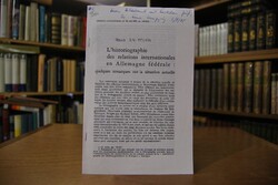 Sonderdruck des Aufsatzes "L`historiographie de...