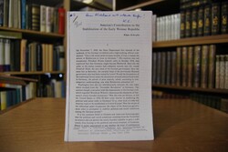 Fotokopie des Aufsatzes "America`s Contribution...