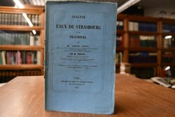 Analyse des eaux de Strasbourg et de Phalsbourg.