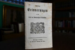 Nötige Erinnerungen an die Leser der Voltairisc...