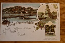 Litho. Gruss aus Coblenz-Ehrenbreitstein.