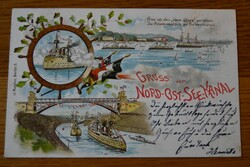 Litho. Gruss vom Nord-Ost-See-Kanal.