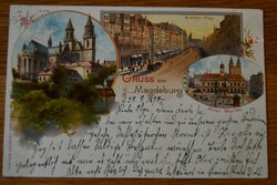 Litho. Gruss aus Magdeburg.