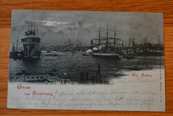 Gruss aus Hamburg. Der Hafen.