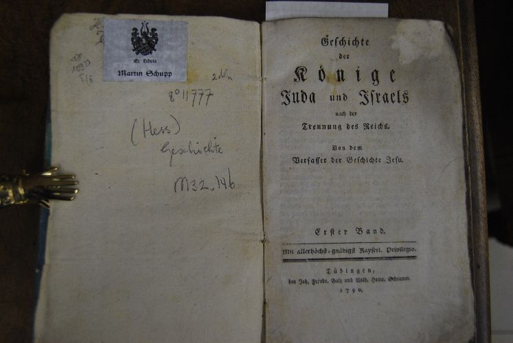 Geschichte der Könige Juda und Israels nach der Trennung des Reichs. Vom Verfasser der Geschichte Jesu.