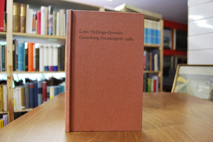 Gutenberg-Preis der Stadt Mainz und der Gutenberg-Gesellschaft verliehen an Lotte Hellinga-Querido, London, am 24. Juni 1989