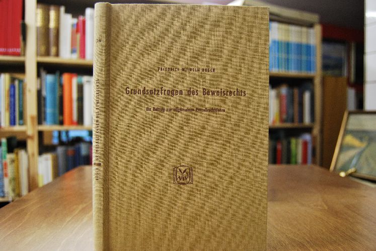Grundsatzfragen des Beweisrechts. Ein Beitrag zur allgemeinen Prozeßrechtslehre.