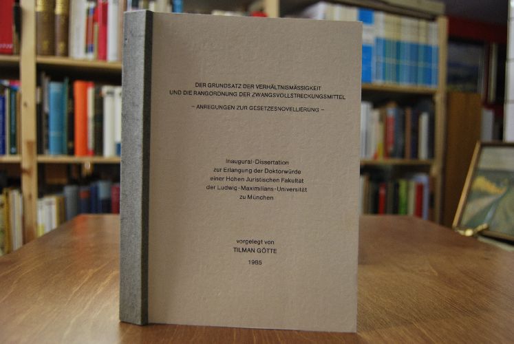 Der Grundsatz der Verhältnismässigkeit und die Rangordnung der Zwangsvollstreckungsmittel -Anregung zur Gesetzesnovellierung-.
