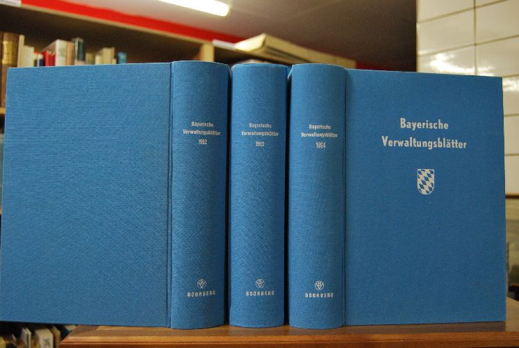 Bayerische Verwaltungsblätter. Zeitschrift für öffentliches Recht und öffentliche Verwaltung. 38. Jahrgang 1992 - 40. Jahrgang 1994.