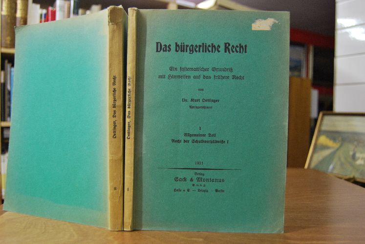 Das bürgerliche Recht. Bände 1 und 2 (von 3)