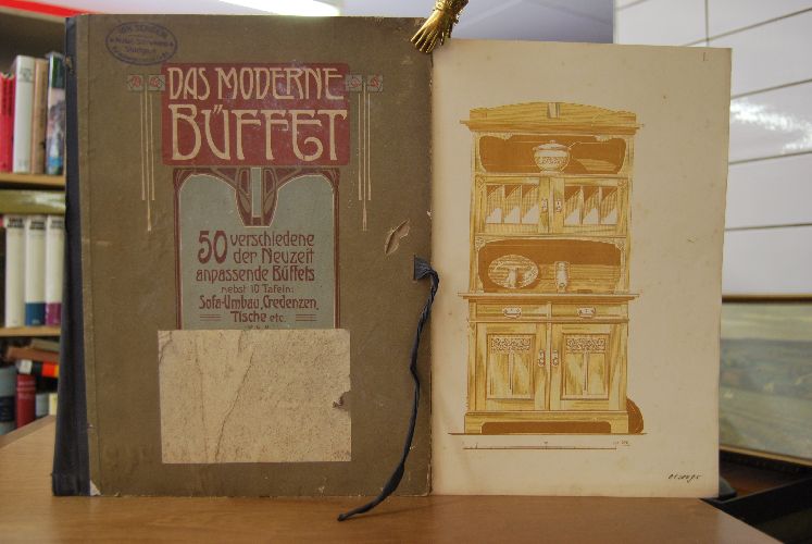Das moderne Büffet. 50 verschiedene der Neuzeit angepasste Büffets nebst 10 Tafeln Sofa-Umbau, Credenzen, Tische etc.
