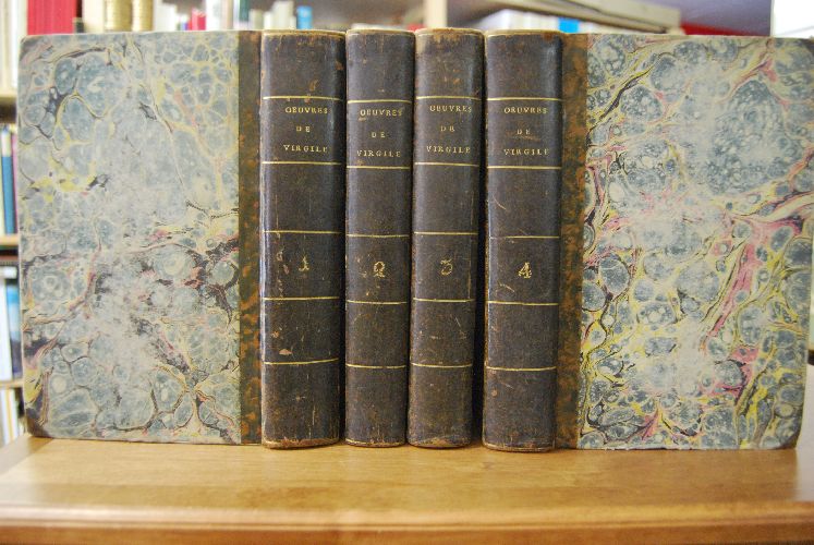 Oeuvres de Virgile, traduites en Francois, le texte vis-a-vis la traduction, avec des remarques, par M. l`abbe Des Fontaines, nouvelle edition.