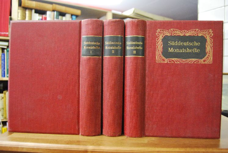 Süddeutsche Monatshefte. 1. Jahrgang Bände 1 und 2 (komplett). 2. Jahrgang Band 1. 3 Bde.