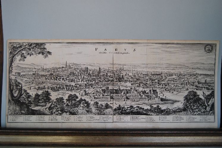 Parys wie solche 1620 anzusehen geweßen. Ansicht von Paris, Kupferstich von Merian.