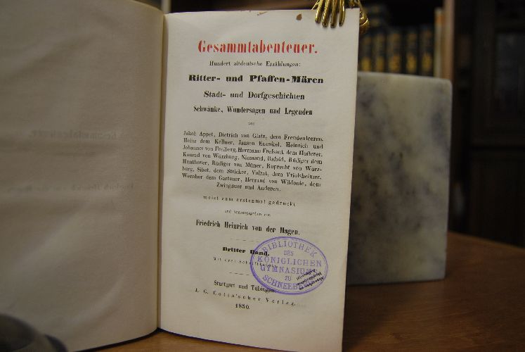 Gesammtabenteuer. Hundert altdeutsche Erzählungen Ritter- und Pfaffen-Mären, Stadt- und Dorfgeschichten, Schwänke, Wundersagen und Legenden.