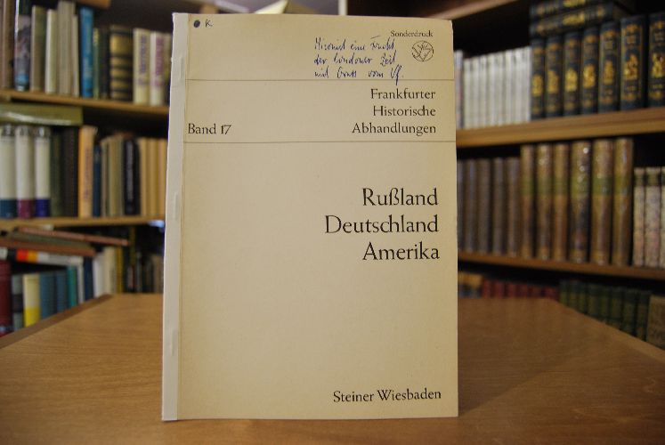 Sonderdruck des Artikels "Englische Immigrationsprobleme." Aus Frankfurter Historische Abhandlungen Band 17.